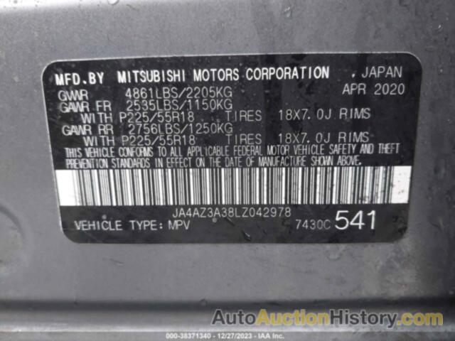 MITSUBISHI OUTLANDER ES 2.4 S-AWC/LE 2.4 S-AWC/SE 2.4 S-AWC/SEL 2.4 S-AWC/SP 2.4 S-AWC, JA4AZ3A38LZ042978