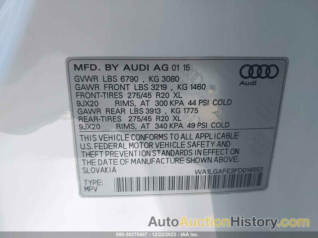 AUDI Q7 3.0T PREMIUM, WA1LGAFE3FD014553