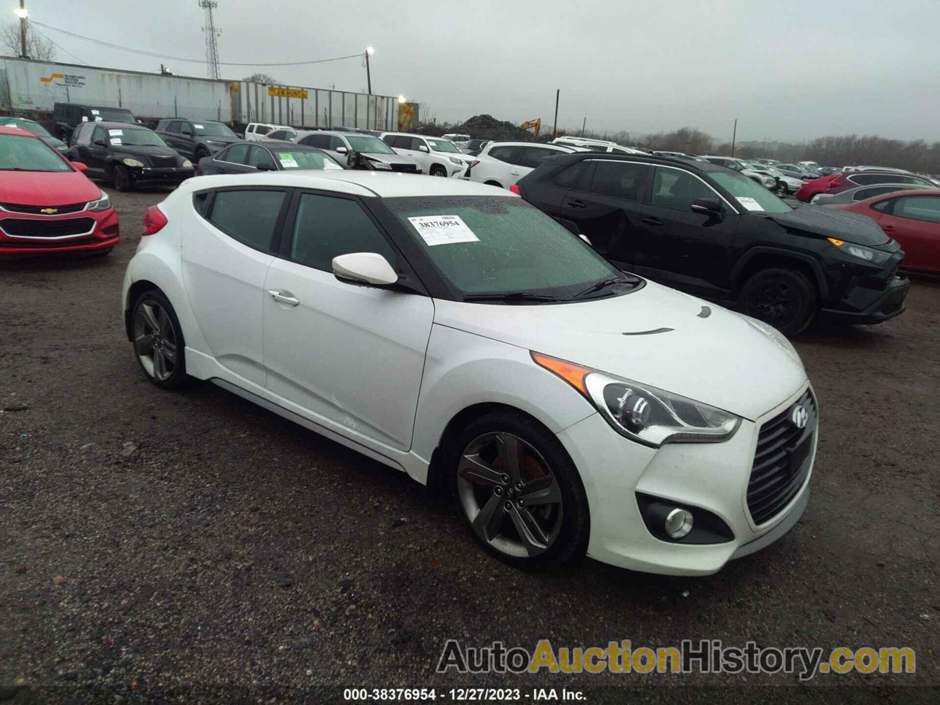 HYUNDAI VELOSTER TURBO W/BLACK, KMHTC6AE9DU171860