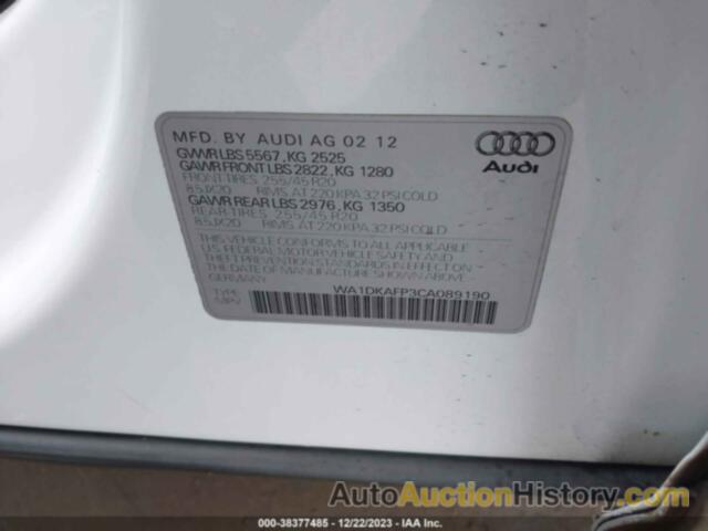 AUDI Q5 3.2 PREMIUM PLUS, WA1DKAFP3CA089190