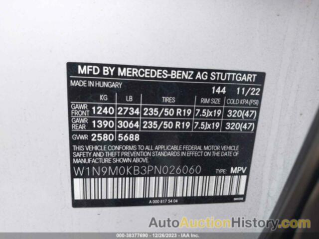 MERCEDES-BENZ EQB 300 SUV 4MATIC, W1N9M0KB3PN026060