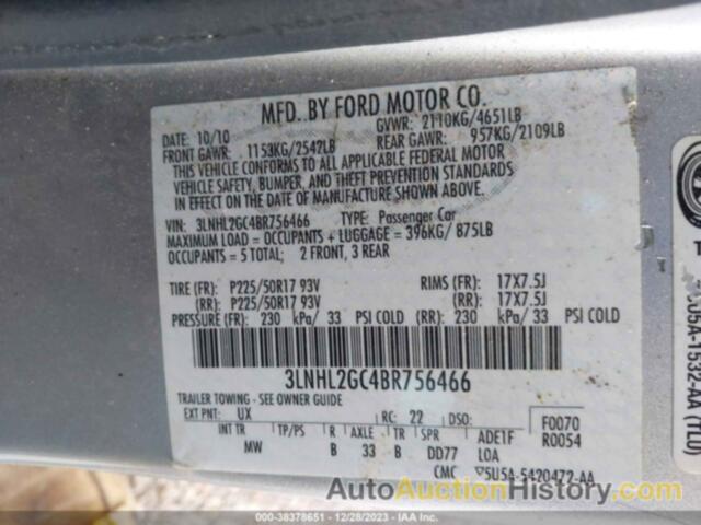 LINCOLN MKZ, 3LNHL2GC4BR756466