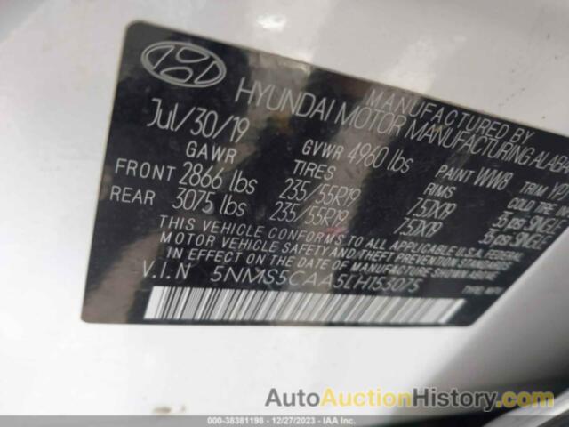 HYUNDAI SANTA FE LIMITED 2.0T, 5NMS5CAA5LH153075