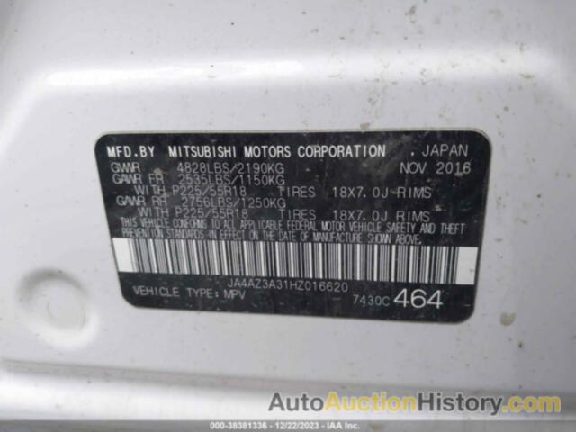 MITSUBISHI OUTLANDER SEL, JA4AZ3A31HZ016620