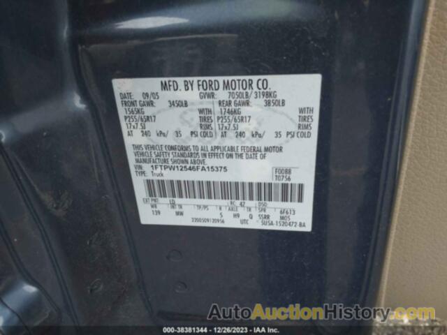 FORD F150 SUPERCREW, 1FTPW12546FA15375