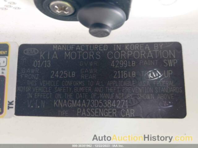 KIA OPTIMA LX, KNAGM4A73D5384271