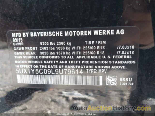 BMW X3 XDRIVE30I, 5UXTY5C09L9U79614