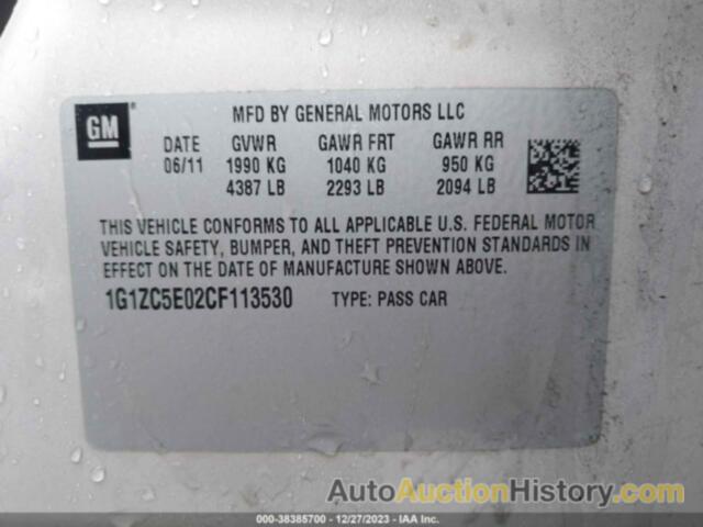 CHEVROLET MALIBU 1LT, 1G1ZC5E02CF113530