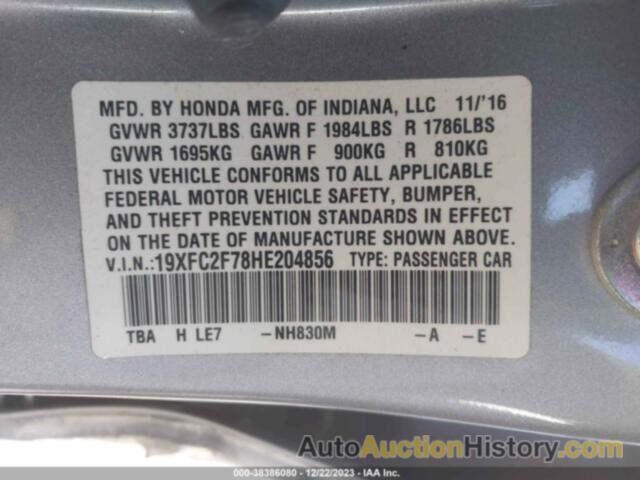 HONDA CIVIC EX, 19XFC2F78HE204856