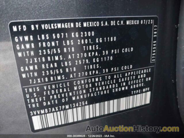 VOLKSWAGEN TIGUAN 2.0T SE, 3VVMB7AX7PM134254