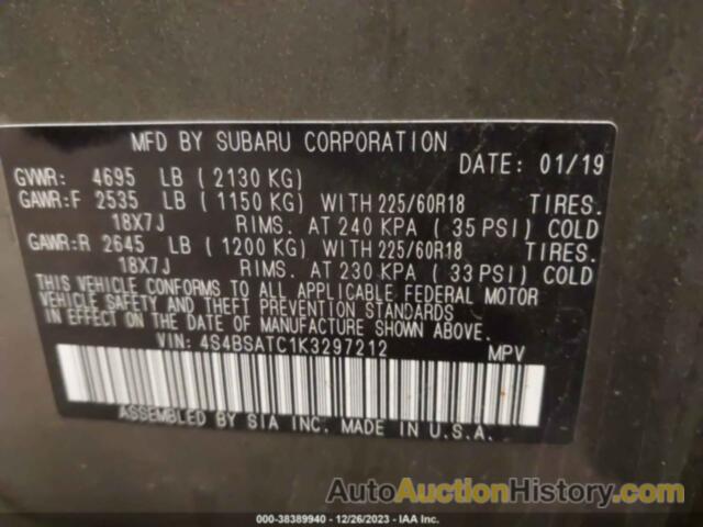 SUBARU OUTBACK 2.5I TOURING, 4S4BSATC1K3297212