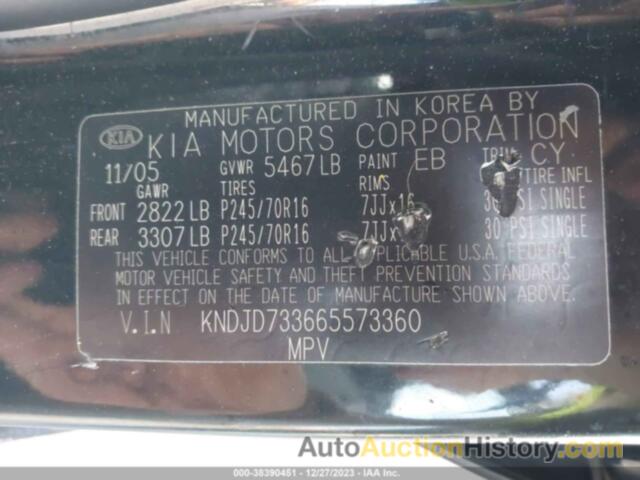 KIA SORENTO EX/LX, KNDJD733665573360