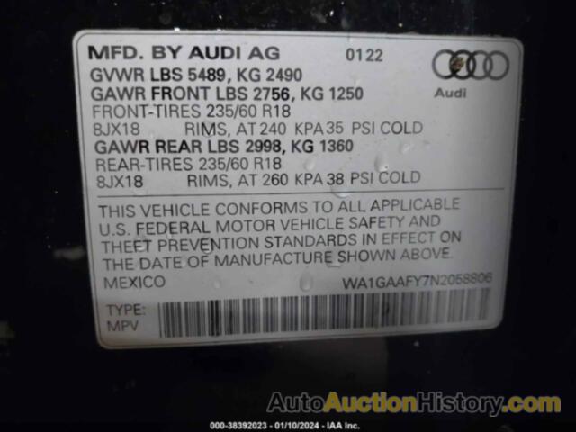 AUDI Q5 PREMIUM 45 TFSI S LINE QUATTRO S TRONIC, WA1GAAFY7N2058806