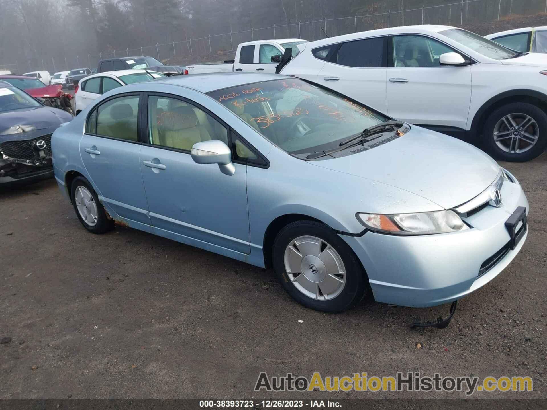 HONDA CIVIC HYBRID, JHMFA36206S023226