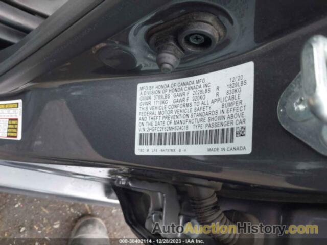 HONDA CIVIC LX, 2HGFC2F62MH524018