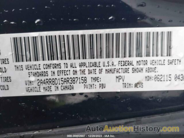 CHRYSLER TOWN & COUNTRY TOURING PLUS, 2A4RR8D15AR387158