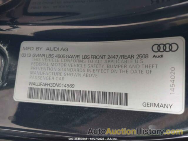 AUDI A5 2.0T PREMIUM, WAUJFAFH3DN014969