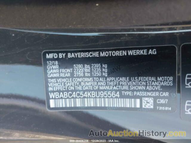BMW M850I XDRIVE, WBABC4C54KBU95564