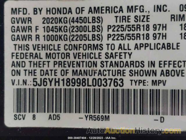 HONDA ELEMENT SC, 5J6YH18998L003763