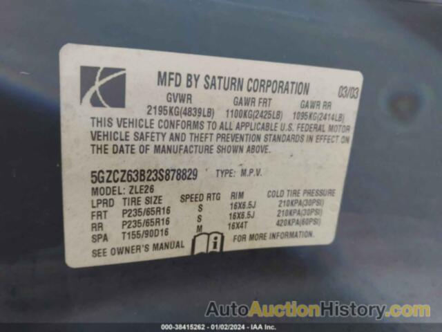 SATURN VUE V6, 5GZCZ63B23S878829