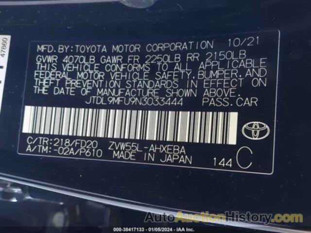 TOYOTA PRIUS LE AWD-E, JTDL9MFU9N3033444