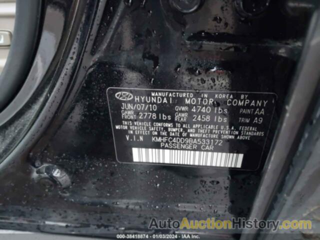 HYUNDAI AZERA GLS, KMHFC4DD9BA533172