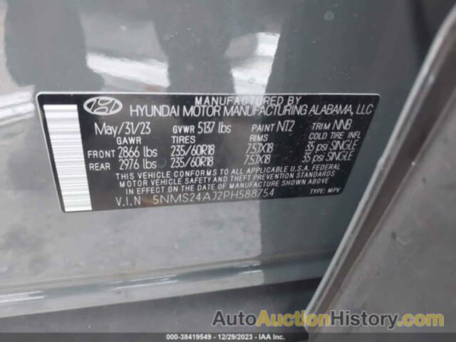 HYUNDAI SANTA FE SEL, 5NMS24AJ2PH588754