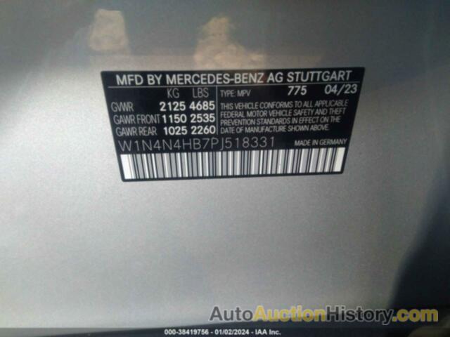MERCEDES-BENZ GLA 250 4MATIC, W1N4N4HB7PJ518331