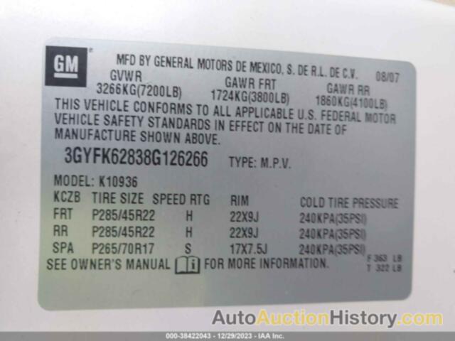 CADILLAC ESCALADE EXT STANDARD, 3GYFK62838G126266