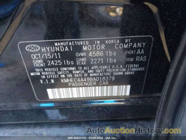 HYUNDAI SONATA HYBRID, KMHEC4A49BA018379