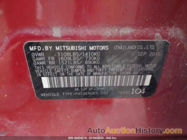 MITSUBISHI MIRAGE G4 ES, ML32F3FJ3HHF12671