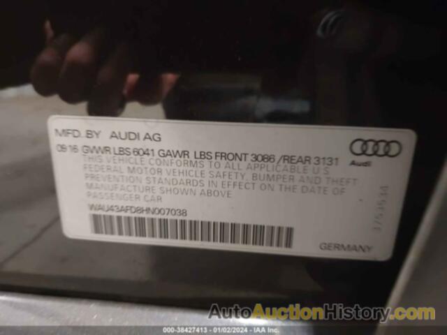 AUDI A8 L 4.0T SPORT, WAU43AFD8HN007038