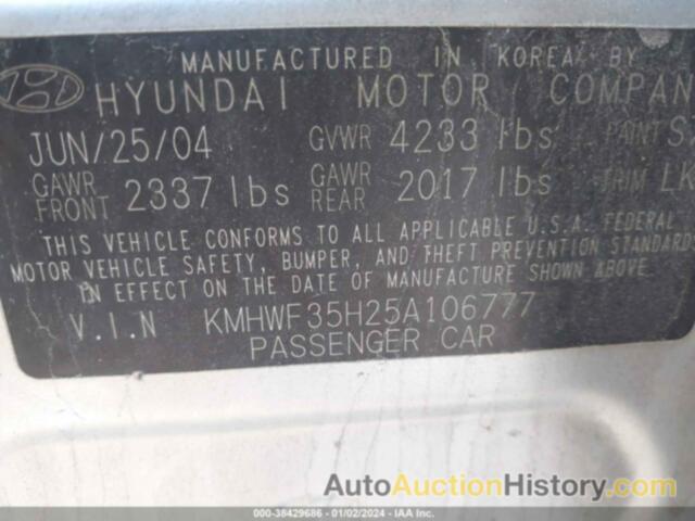 HYUNDAI SONATA GLS/LX, KMHWF35H25A106777