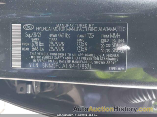 HYUNDAI TUCSON SEL, 5NMJFCAE8PH178571