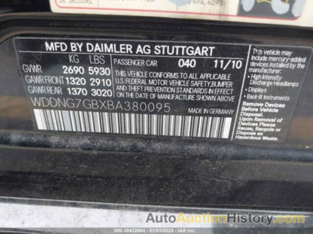 MERCEDES-BENZ S 600, WDDNG7GBXBA380095