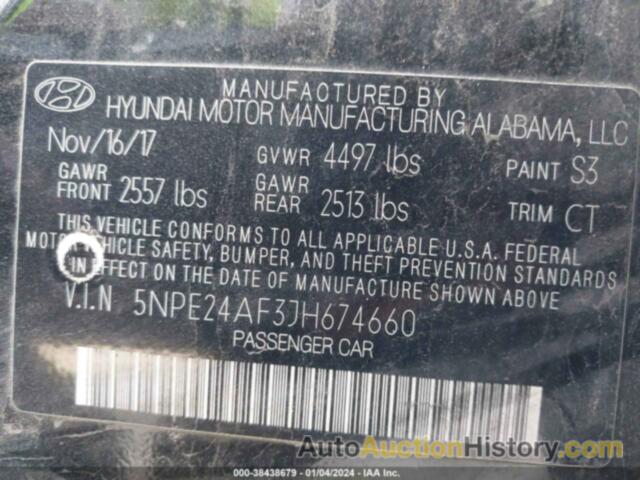 HYUNDAI SONATA SE, 5NPE24AF3JH674660