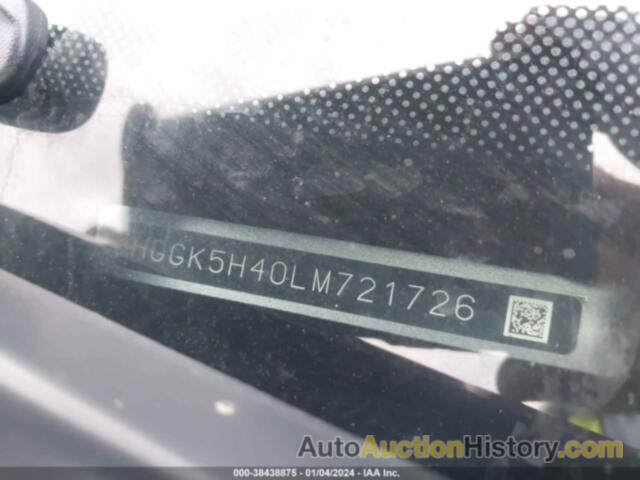 HONDA FIT LX, 3HGGK5H40LM721726