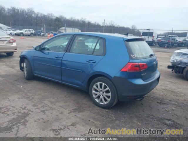 VOLKSWAGEN GOLF TSI S 4-DOOR, 3VW217AU3GM015497