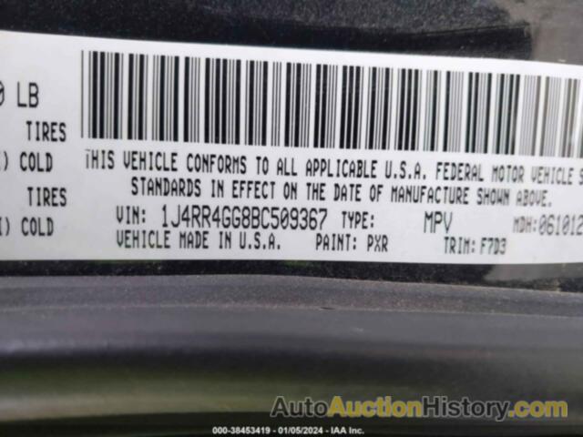 JEEP GRAND CHEROKEE LAREDO, 1J4RR4GG8BC509367