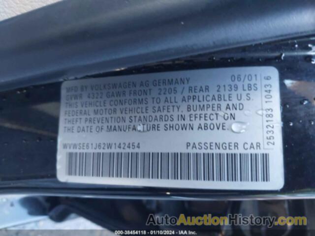 VOLKSWAGEN JETTA GLS, WVWSE61J62W142454