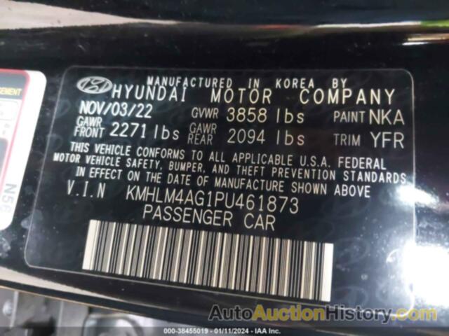 HYUNDAI ELANTRA SEL, KMHLM4AG1PU461873