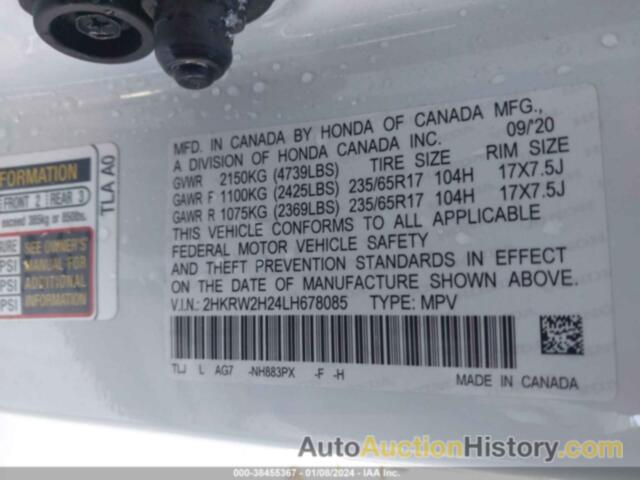 HONDA CR-V AWD LX, 2HKRW2H24LH678085