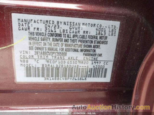 NISSAN SENTRA SV XTRONIC CVT, 3N1AB8CV8PY265868