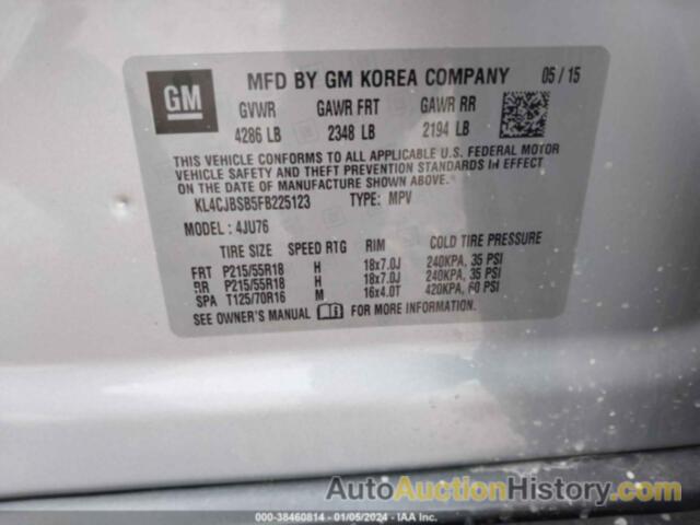 BUICK ENCORE CONVENIENCE, KL4CJBSB5FB225123