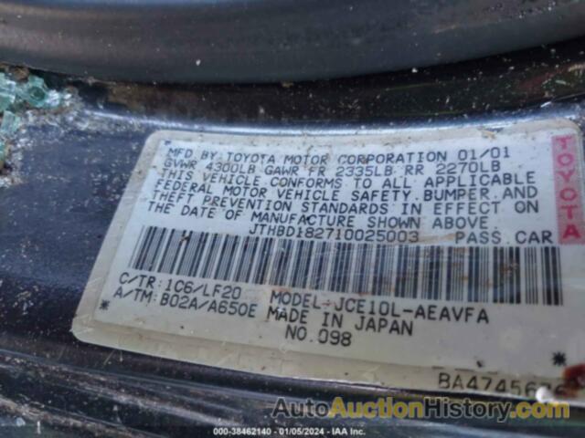 LEXUS IS 300 BASE (A5), JTHBD182710025003