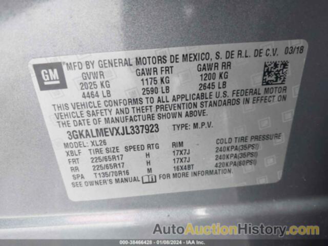 GMC TERRAIN SLE, 3GKALMEVXJL337923