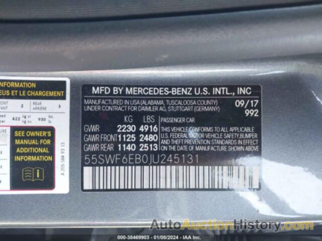 MERCEDES-BENZ AMG C 43 4MATIC, 55SWF6EB0JU245131