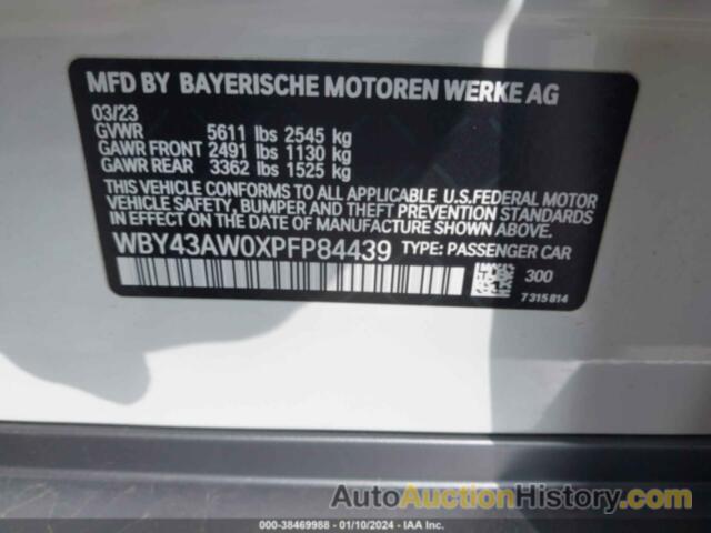 BMW I4 EDRIVE35, WBY43AW0XPFP84439