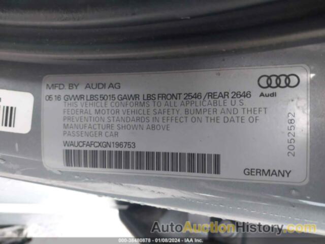 AUDI A6 2.0T PREMIUM, WAUCFAFCXGN196753