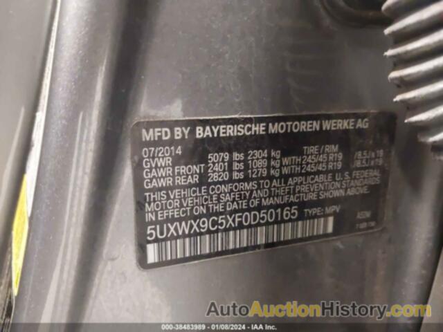 BMW X3 XDRIVE28I, 5UXWX9C5XF0D50165